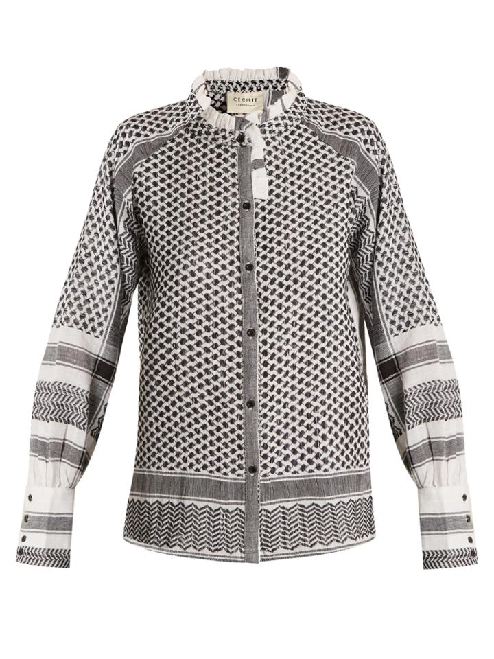 Cecilie Copenhagen Madcap Scarf-jacquard Cotton Top