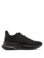 Matchesfashion.com Alexander Mcqueen - Runner Glitter Embellished Leather Trainers - Mens - Black Multi