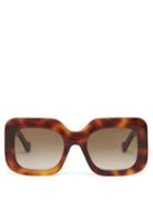 Matchesfashion.com Loewe - Anagram Square Tortoiseshell-acetate Sunglasses - Womens - Tortoiseshell