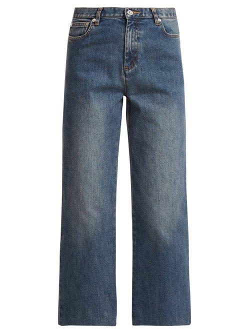 Matchesfashion.com A.p.c. - Sailor High Rise Cropped Jeans - Womens - Light Denim