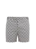Matchesfashion.com Frescobol Carioca - Pangra-print Technical-shell Swim Shorts - Mens - Grey Navy