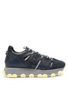 Matchesfashion.com Lanvin - Lightening Panelled Leather Trainers - Mens - Blue