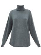 Matchesfashion.com Extreme Cashmere - No.52 Roll Wave Stretch Cashmere Sweater - Womens - Khaki