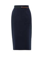 Matchesfashion.com Altuzarra - Casey Wool-blend Pencil Skirt - Womens - Blue