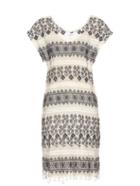 Velvet By Graham & Spencer Yandel Geometric-embroidered Cotton Dress