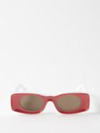 Loewe Eyewear - Square Acetate Sunglasses - Mens - Pink White