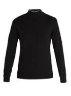 Matchesfashion.com Altea - Intarsia Stripe Roll Neck Wool Sweater - Mens - Black
