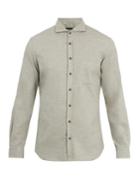 Thom Sweeney Cutaway-collar Single-cuff Cotton Shirt
