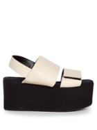 Marni Leather And Canvas Platform Sandals