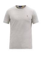 Mens Rtw Polo Ralph Lauren - Logo-embroidered Cotton-jersey T-shirt - Mens - Grey