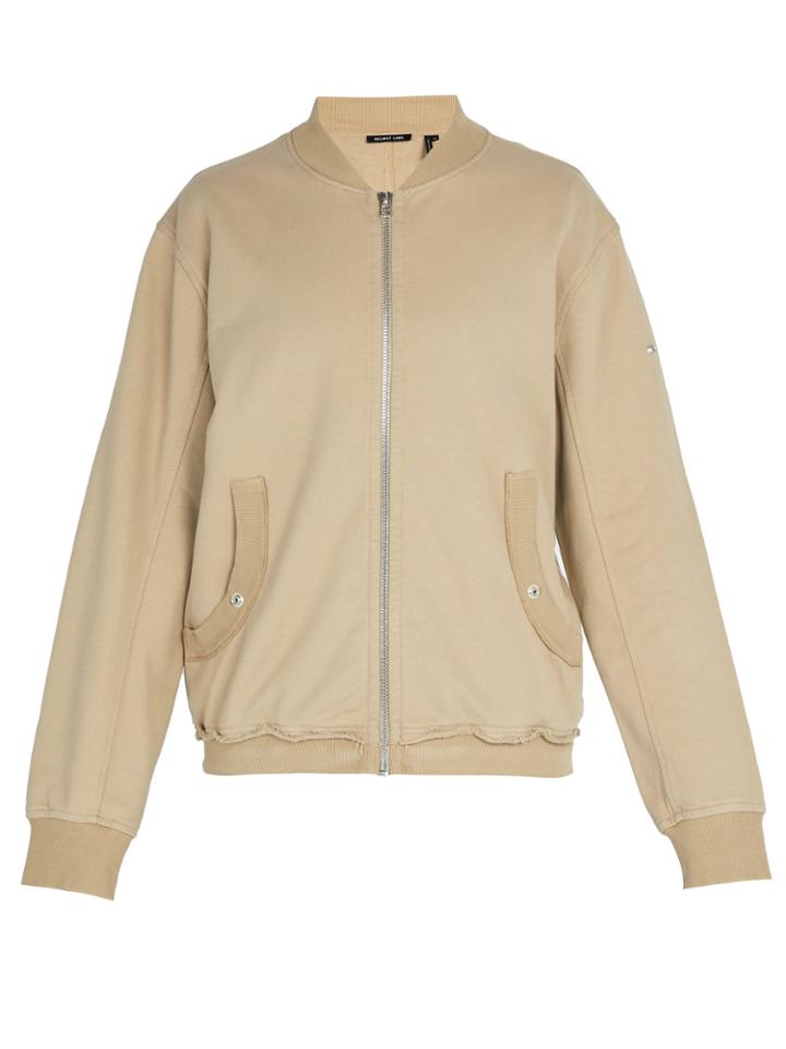 Helmut Lang Distressed Cotton Bomber Jacket