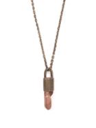 Matchesfashion.com Parts Of Four - Talisman Quartz And Sterling Silver Necklace - Mens - Silver