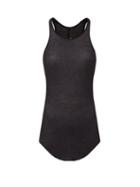 Matchesfashion.com Rick Owens - Curved-hem Ribbed-jersey Tank Top - Womens - Black