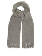 Matchesfashion.com A.p.c. - Poslka Fringed Wool Scarf - Womens - Grey