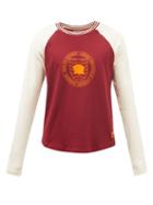 Adidas X Wales Bonner - Crest-print Cotton-jersey Long-sleeved T-shirt - Mens - Red