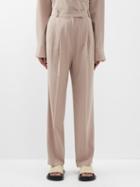 The Frankie Shop - Bea Pinstriped Tailored Trousers - Womens - Camel