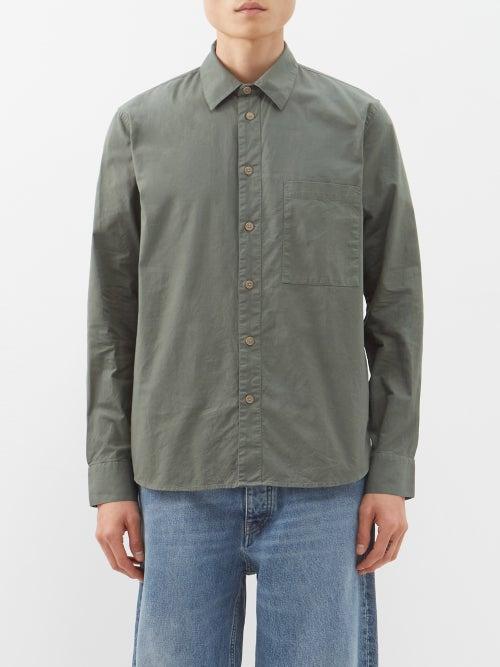 Folk - Stack Cotton Shirt - Mens - Khaki