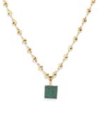 Crystal Haze - Habibi Quartz & 18kt Gold-plated Necklace - Womens - Green