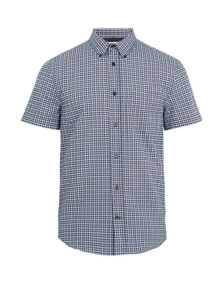 Acne Studios Isherwood Short-sleeved Checked Cotton Shirt