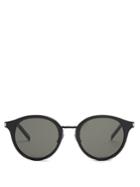 Saint Laurent Round-frame Acetate And Metal Sunglasses