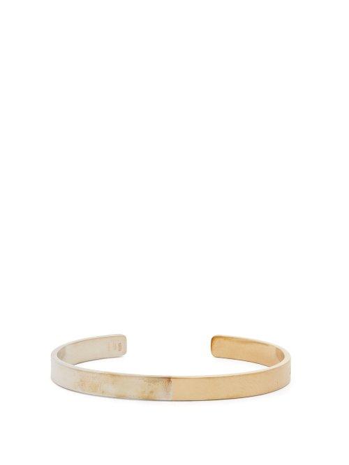 Matchesfashion.com Maison Margiela - Faded Metal Open Bracelet - Mens - Gold Multi