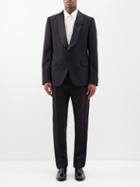 Valentino - Floral-embroidered Mohair-blend Tuxedo - Mens - Black