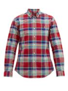 Matchesfashion.com Polo Ralph Lauren - Slim Fit Checked Cotton Shirt - Mens - Red