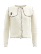 Shrimps - Wilder Embroidered Alpaca-blend Cardigan - Womens - Cream
