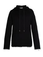 Helmut Lang Distressed Wool Hooded Sweater