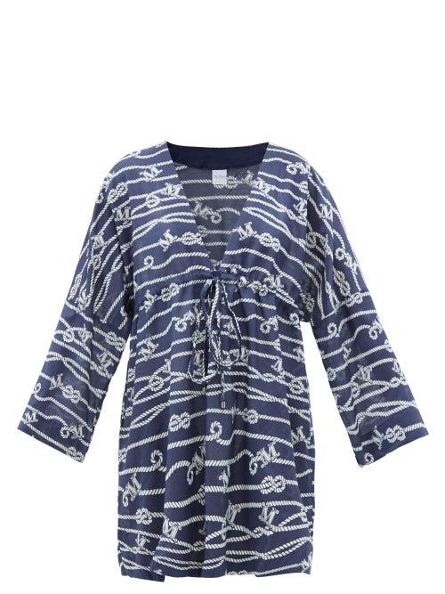 Max Mara Beachwear - Baco Dress - Womens - Navy Print