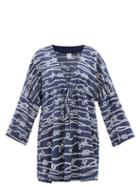 Max Mara Beachwear - Baco Dress - Womens - Navy Print
