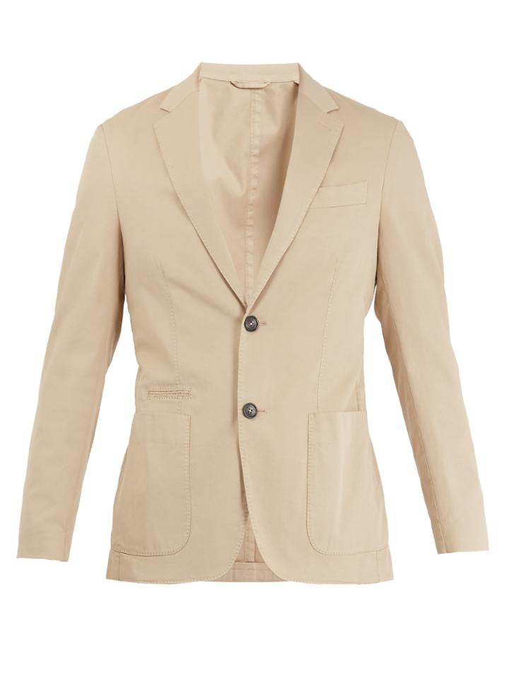 Zegna Sartorial Notch-lapel Cotton-blend Blazer