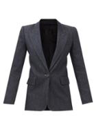 Nili Lotan - Resin Single-breasted Denim Blazer - Womens - Denim