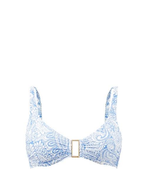 Ladies Beachwear Melissa Odabash - Bel-air Azzuro-print Bikini Top - Womens - Blue Multi