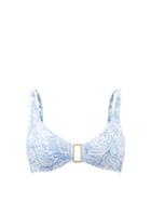 Ladies Beachwear Melissa Odabash - Bel-air Azzuro-print Bikini Top - Womens - Blue Multi