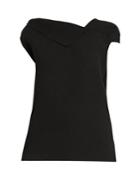 Roland Mouret Raywell Asymmetric Wool-crepe Top