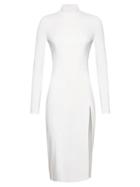 Wolford X Amina Muaddi - High-neck Jersey Dress - Womens - White