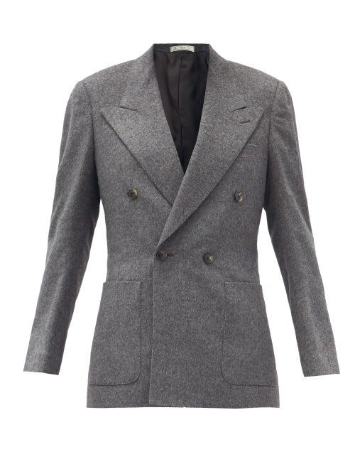 Matchesfashion.com Umit Benan B+ - Double-breasted Camel-hair Jacket - Womens - Grey