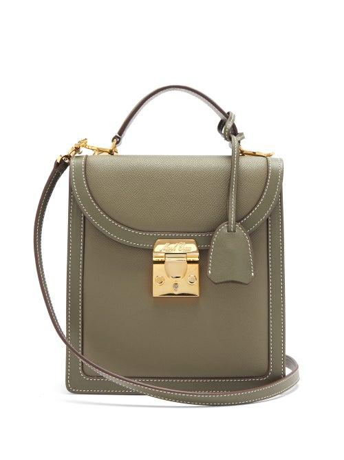 Matchesfashion.com Mark Cross - Uptown Saffiano-leather Cross-body Bag - Womens - Green