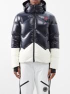 Perfect Moment - Airview Hooded Quilted Down Ski Jacket - Mens - Black White