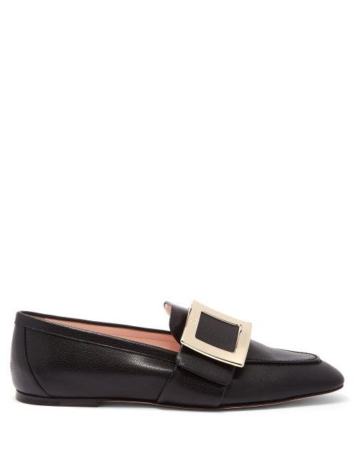 Roger Vivier - Buckled-strap Leather Loafers - Womens - Black