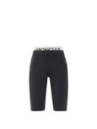 Matchesfashion.com Moncler - Logo-jacquard Jersey Cycling Shorts - Womens - Black