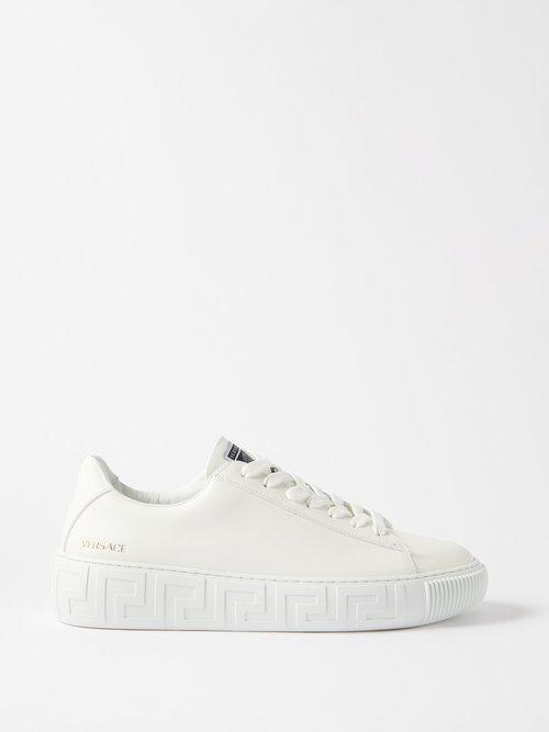 Versace - Greca-sole Leather Trainers - Mens - White
