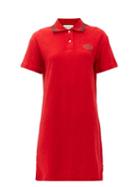 Matchesfashion.com Gucci - Cotton-chenille Polo Dress - Womens - Red