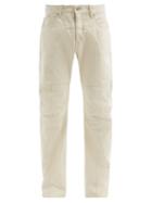 Matchesfashion.com Maison Margiela - Panelled Slim-leg Jeans - Mens - White