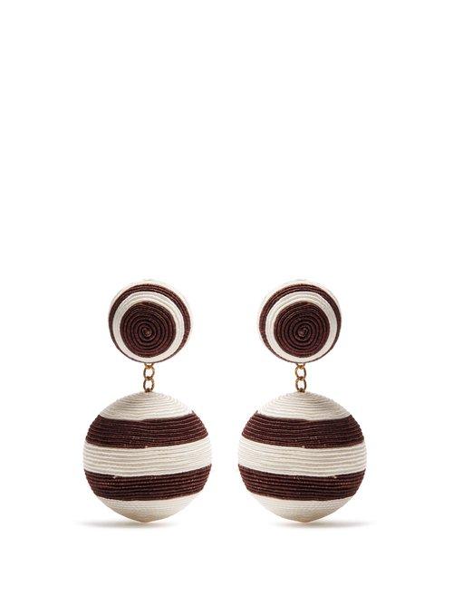 Matchesfashion.com Rebecca De Ravenel - Pepper Drop Earrings - Womens - Brown Multi