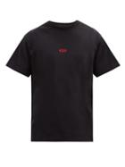 Matchesfashion.com 424 - Logo-embroidered Cotton-jersey T-shirt - Mens - Black