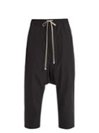 Rick Owens Dropped-crotch Cropped Shell Trousers