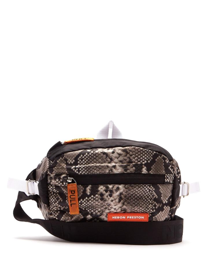 Heron Preston Python-print Belt Bag