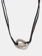 Isabel Marant - Funky Ring Crystal And Leather Choker - Womens - Crystal